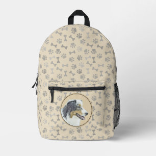 round printed backpack