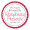 Round raspberry preserve or jam jar food label