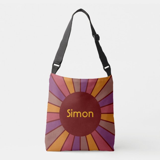 Round Rays Frame 06 + your backgr. & ideas Crossbody Bag (Front)