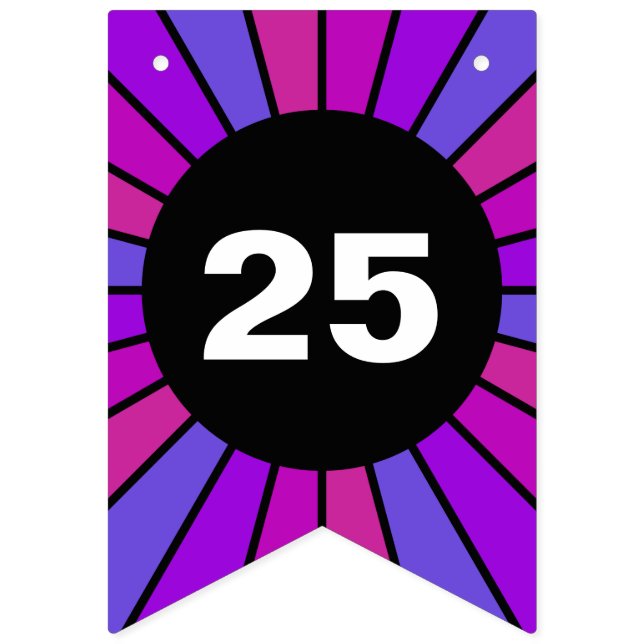 Round Rays Frame 15 + your backgr. & ideas Bunting Flags (First Flag)