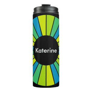 Round Rays Frame 22 + your backgr. & ideas Thermal Tumbler