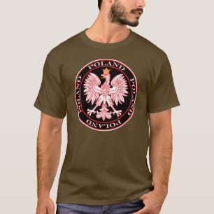 Round Red Polish Eagle T-Shirt