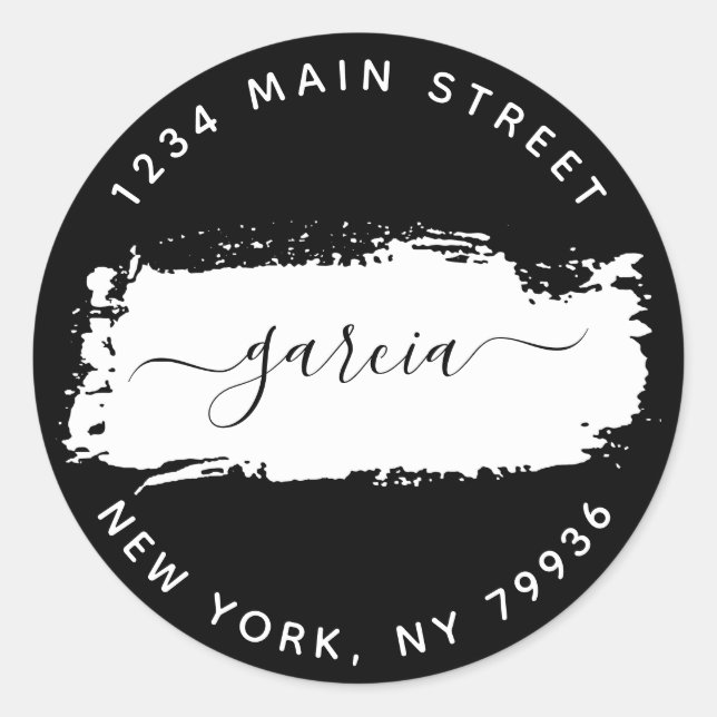 Round Return Address Classic Classic Round Sticker (Front)