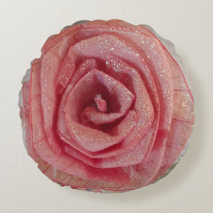 Round Rose Pillow