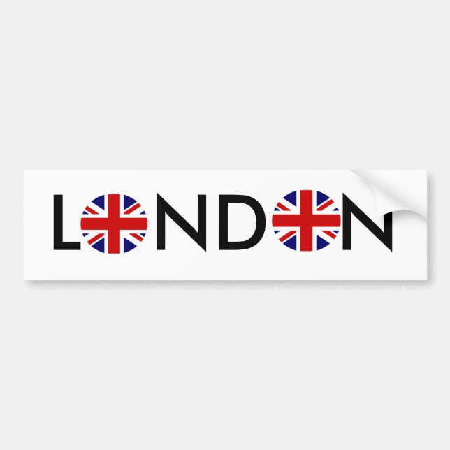 Round, Round, LONDON Bumper Sticker (Front)