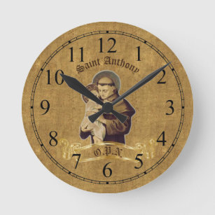 Round Saint Anthony Wall Clock