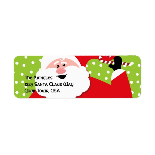 Round Santa Address Label (Front)