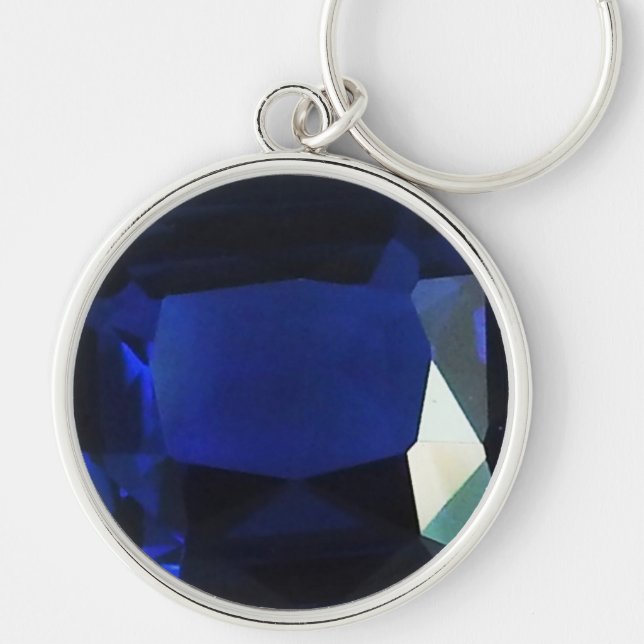 Round Sapphire Keychain (Front)