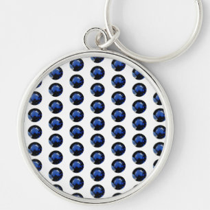 Round Sapphire Keychain