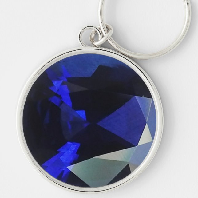 Round Sapphire Keychain (Front)