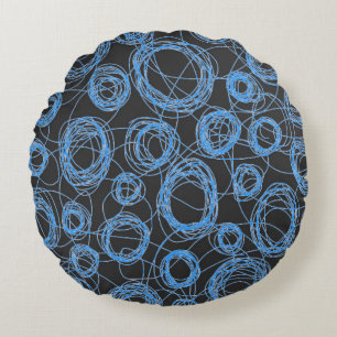 Round Scribbles Kid's Decor Pillow
