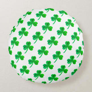 Round Shamrock Pillow