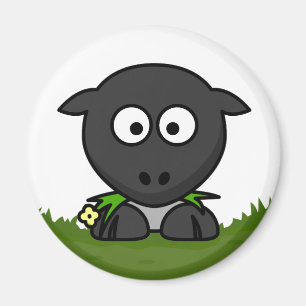 Round Sheep Magnet