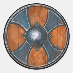 Round Shield - Blue Cross Emblem Classic Round Sticker