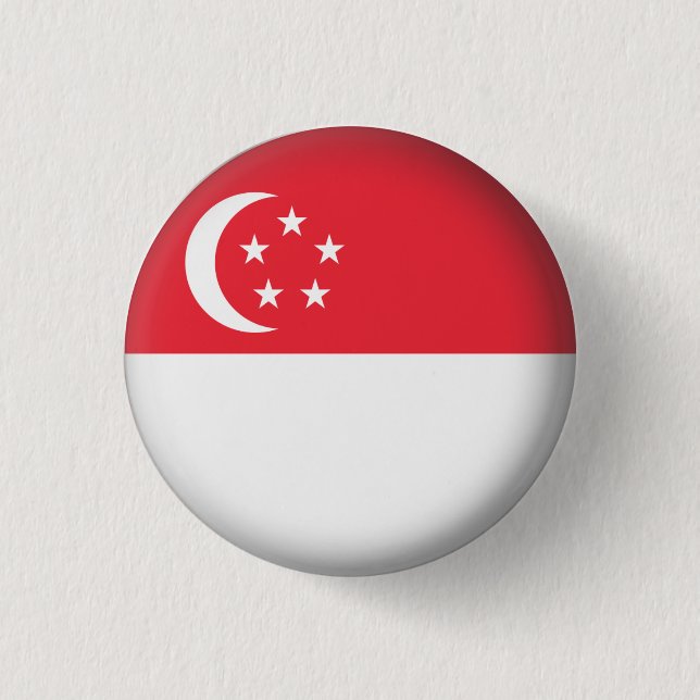 Round Singapore 1 Inch Round Button (Front)