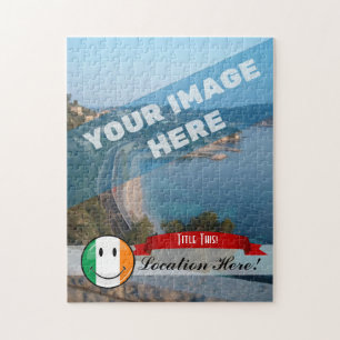 Round Smiling Irish Flag Jigsaw Puzzle