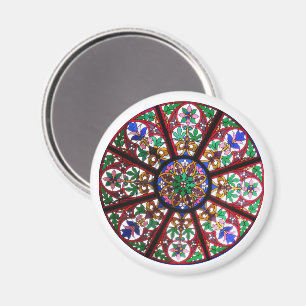 Round Stained Glass Window Magnet