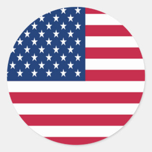 Round Sticker/American Flag Classic Round Sticker