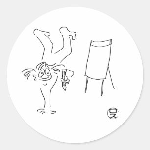 Round sticker Pippi Langstrumpf