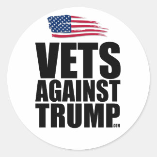 Round Sticker - Vets Against Trump