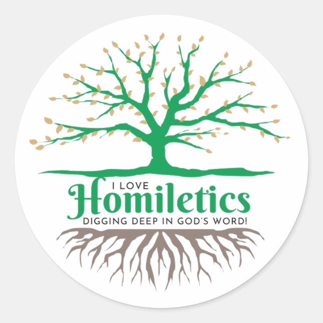 Round Stickers - Homiletics Tree (Front)