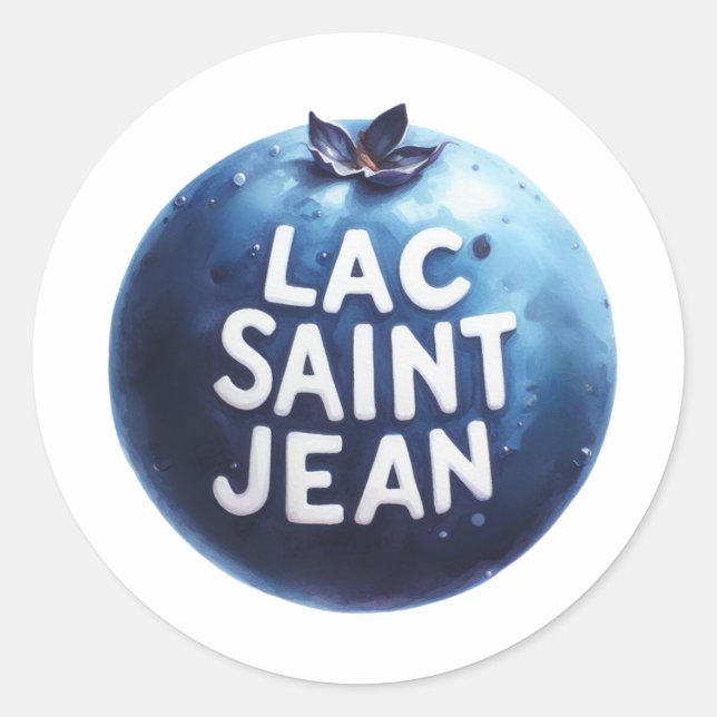 Round stickers Lac St-Jean (Front)