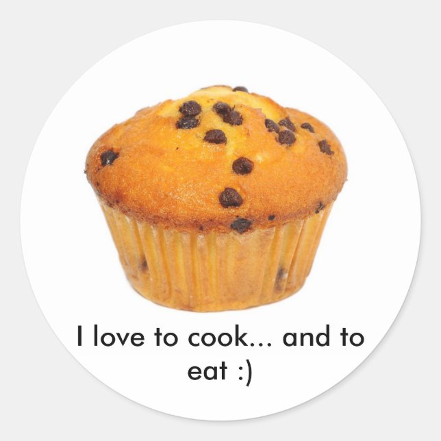 Round stickers with a muffin (Front)