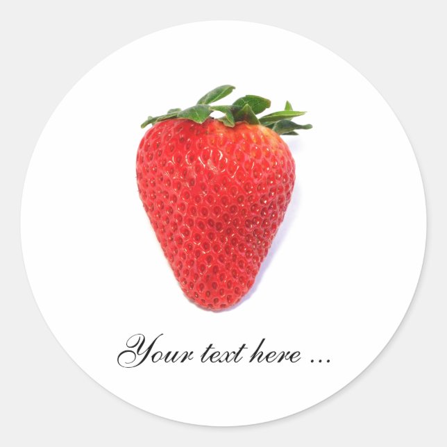 Round stickers with strawberry (Front)