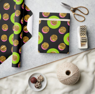 Round Sylinders Fun Popping Cheer Wrapping Paper