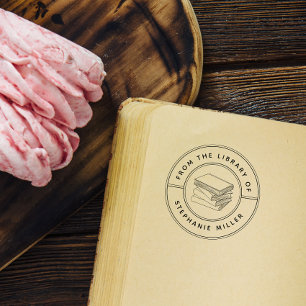 Round Teacher From The Library Of Self-inking Stam Stamp