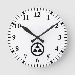 ROUND THREE SCALE ROUND WALL CLOCK
