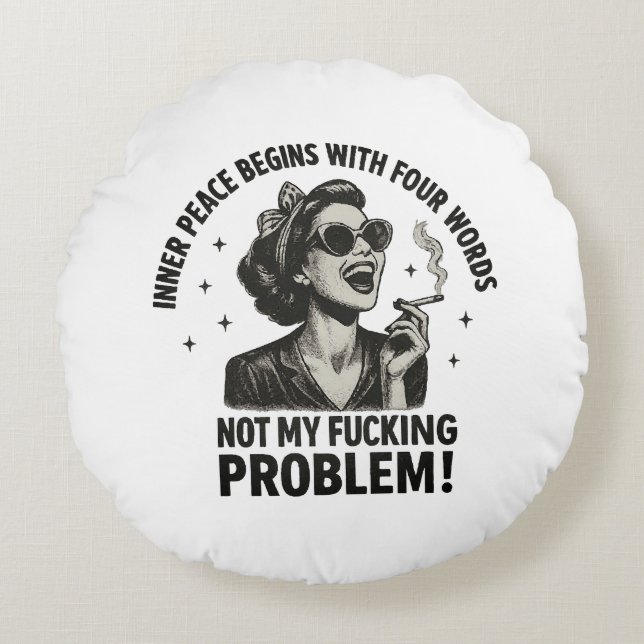 Round Throw Pillow (Front)