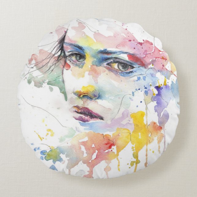 Round Throw Pillow (Front)