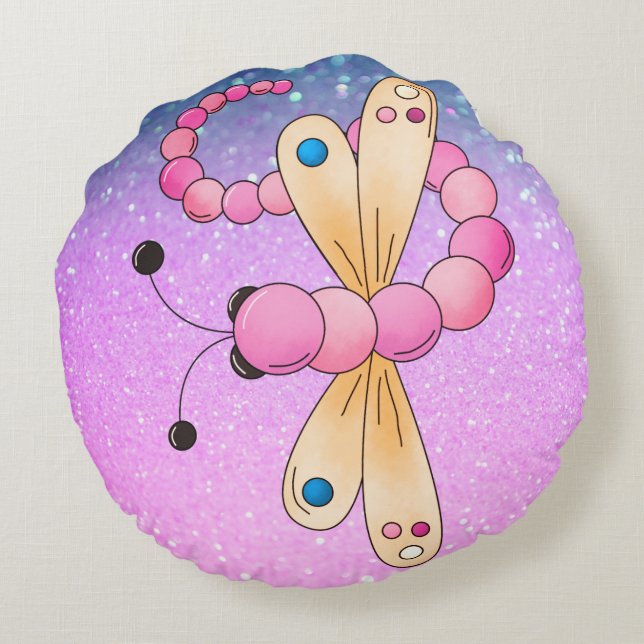 Round Throw Pillow (16") (Back)