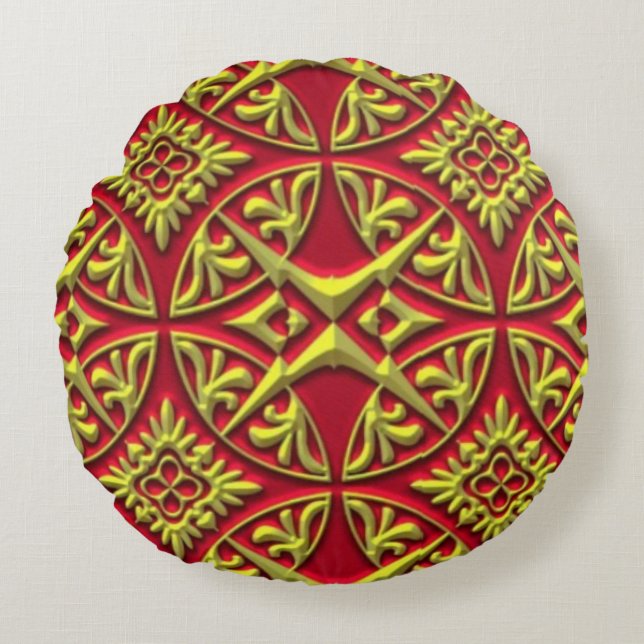 Round Throw Pillow (16") Zazzle pillows now come i (Front)