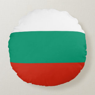 Round Throw Pillow with flag of Bulgaria