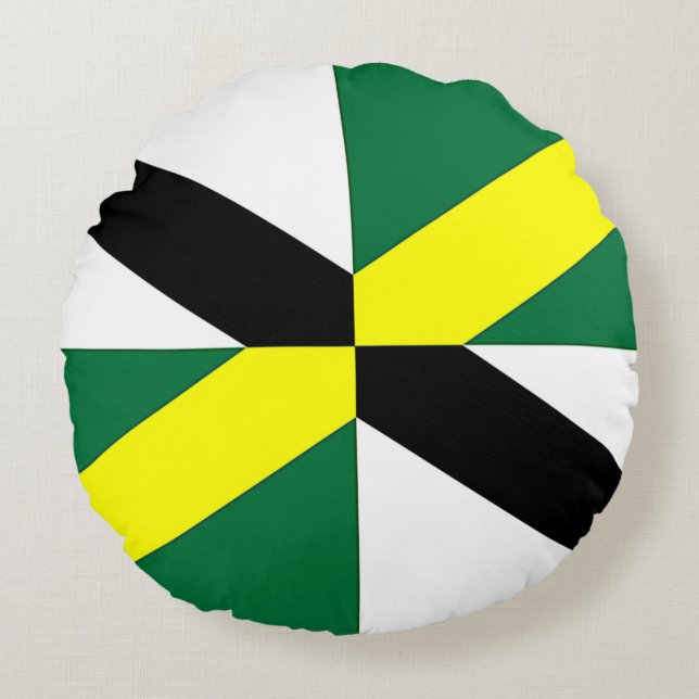 Round Throw Pillow with flag of Monterey, USA (Front)