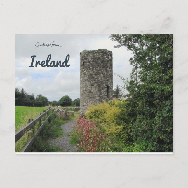 Round Tower at Drumcliffe County Sligo Ireland Postcard (Front)