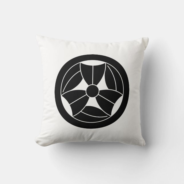 Round Triple-Folded Sasa Throw Pillow (Front)