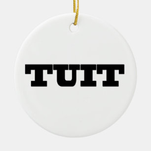 Round Tuit Ceramic Ornament