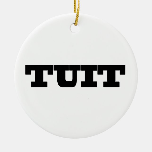 Round Tuit Ceramic Ornament (Front)