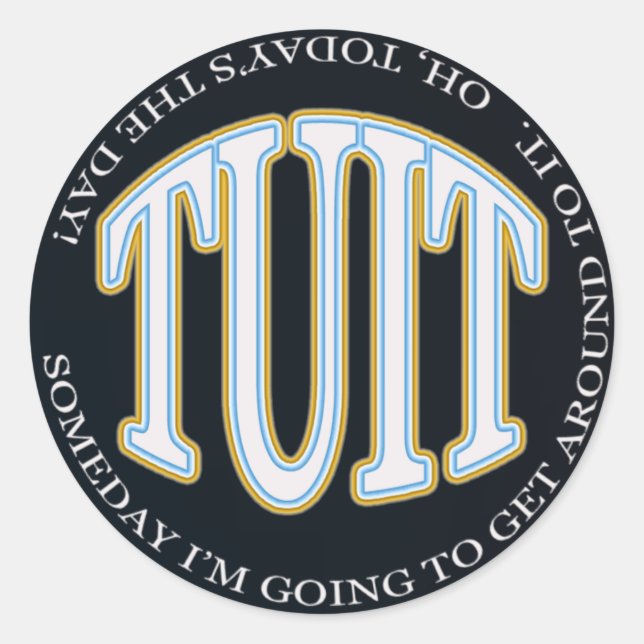 round-tuit classic round sticker (Front)