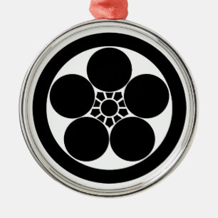 Round Umebachi Metal Ornament