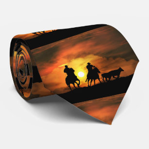 Round Up Cowboys and Steers Tie