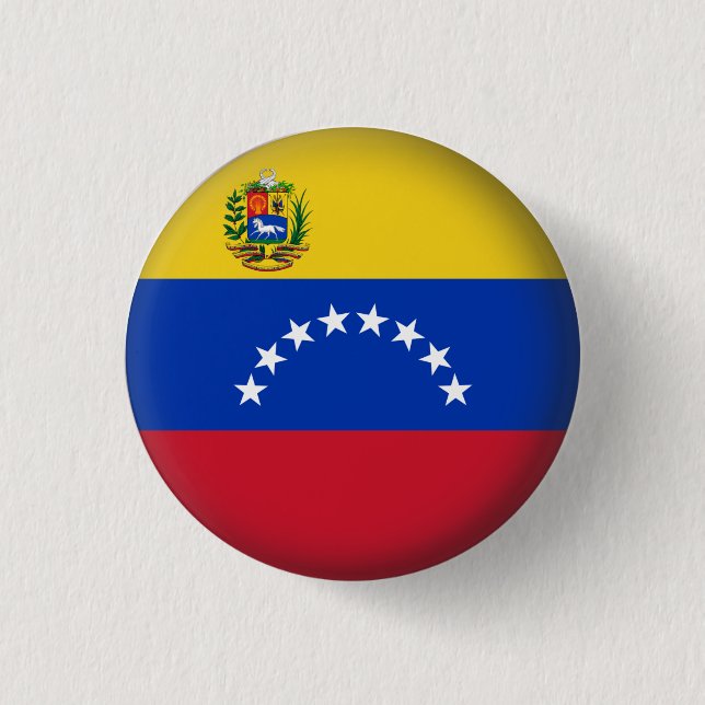 Round Venezuela 1 Inch Round Button (Front)