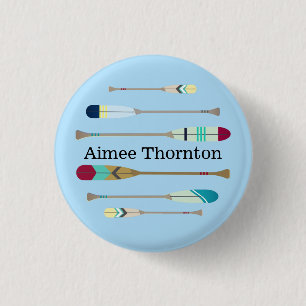 Round Vintage-style Oars 1 Inch Round Button