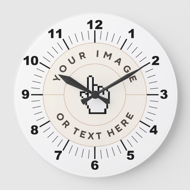 Round Wall Clock 10.75" - Custom (add image/text)  (Front)