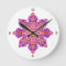 Round Wall Clock with Red Medallion