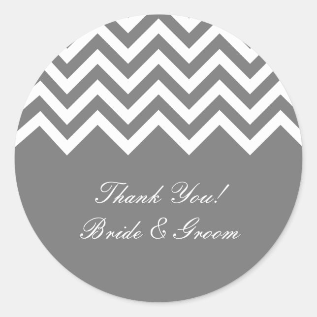 Round wedding thank you stickers | envelope sealer (Front)