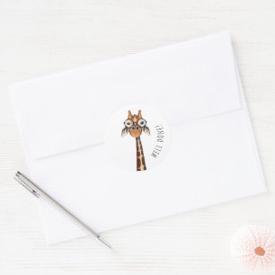 Round Well Done! Stickers - Giraffe